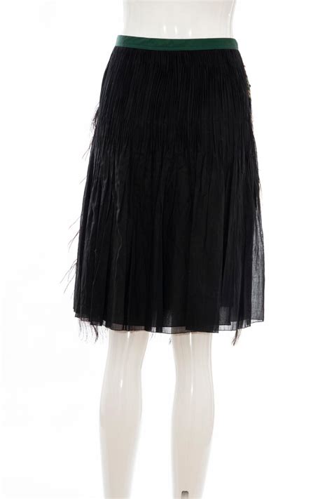 prada skirt feather|prada pleated skirt.